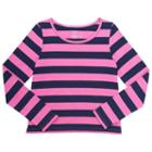 Girls Plus Size French Toast Striped Long-sleeve Top, Girl's, Size: 18-20 Plus, Brt Pink