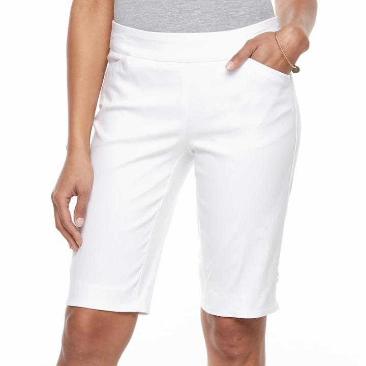 Petite Briggs Slimming Skimmer Capris, Women's, Size: 14 Petite, Natural