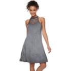 Juniors' Mudd&reg; Lunar Wash High-neck Swing Dress, Teens, Size: Large, Black