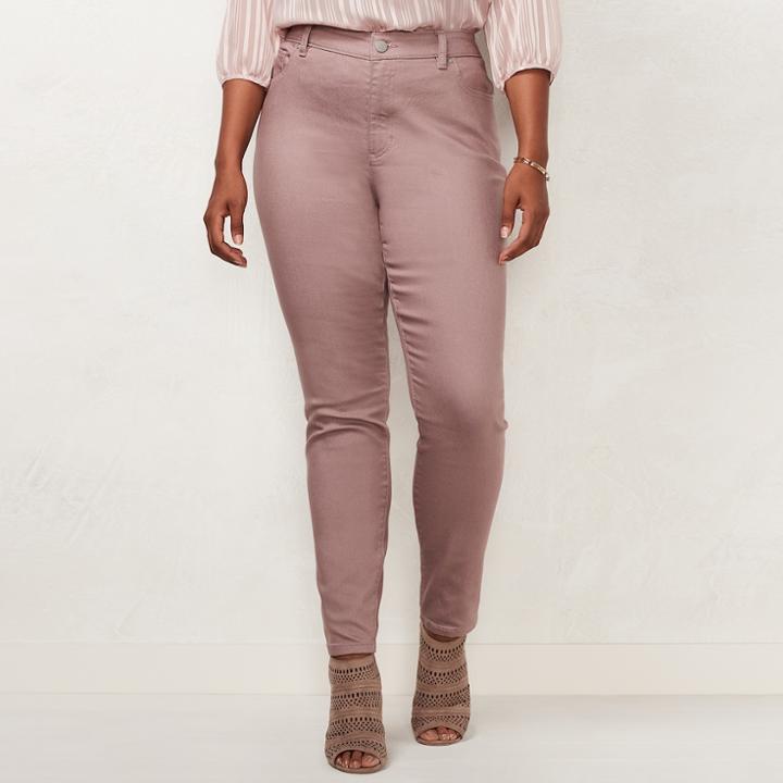 Plus Size Lc Lauren Conrad Color Skinny Jeans, Women's, Size: 22w T/l, Med Purple