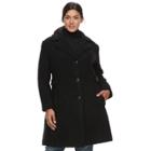 Plus Size Gallery Wool Blend Coat, Women's, Size: 1xl, Black