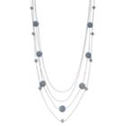 Bead Multistrand Necklace, Women's, Grey
