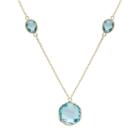 Blue Topaz 14k Gold Y Necklace, Women's, Size: 17