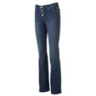Women's Jennifer Lopez Bootcut Jeans, Size: 0 Short, Dark Blue