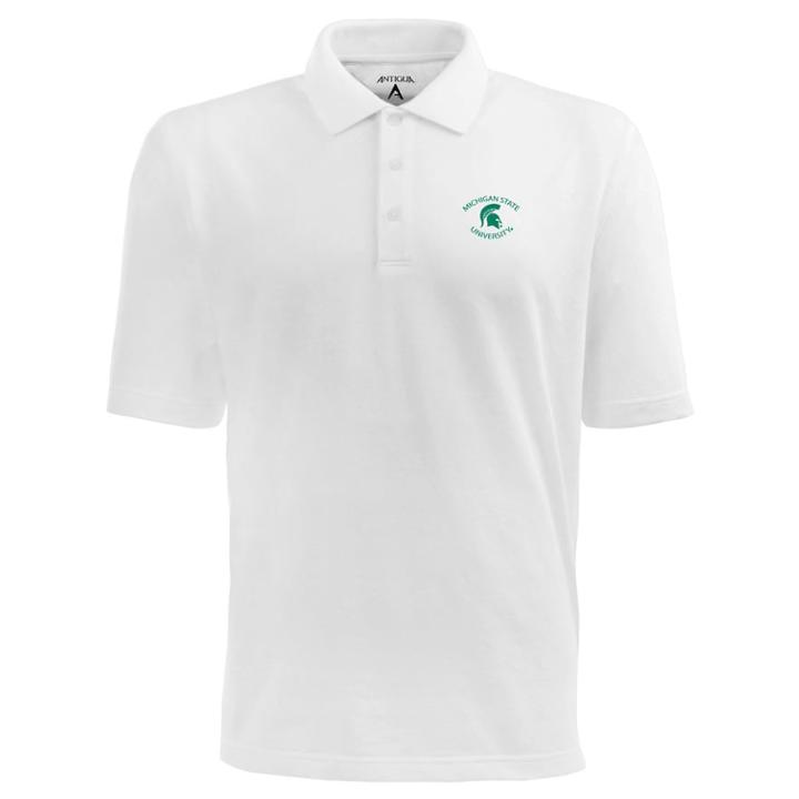 Men's Michigan State Spartans Pique Xtra Lite Polo, Size: Xxl, White