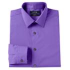 Men's Apt. 9&reg; Modern-fit Stretch Spread-collar Dress Shirt, Size: 15.5-34/35, Med Purple
