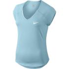 Women's Nike Pure V-neck Workout Top, Size: Small, Blue Other