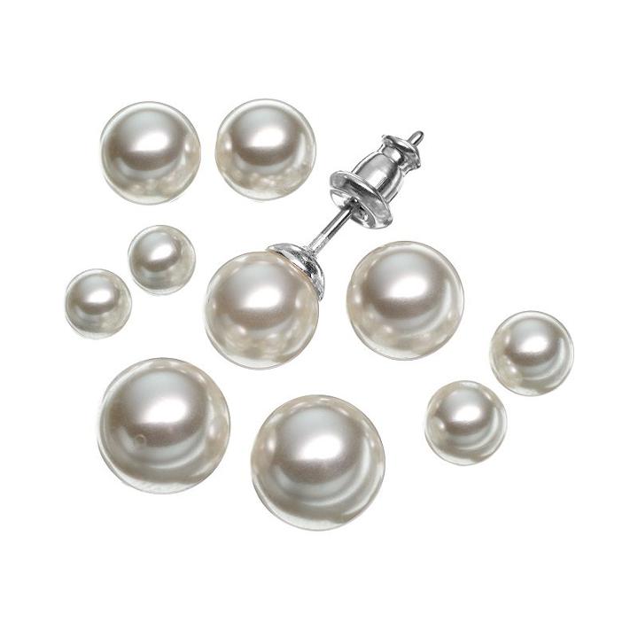 Croft & Barrow&reg; Simulated Pearl Stud Earring Set, Women's, Multicolor