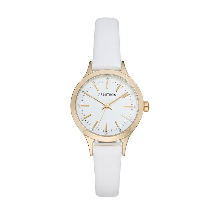 Armitron Women's Crystal Watch, White