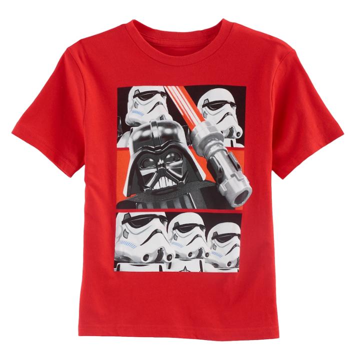 Boys 4-7 Lego Star Wars Darth Vader & Stormtrooper Graphic Tee, Size: 5-6, Red