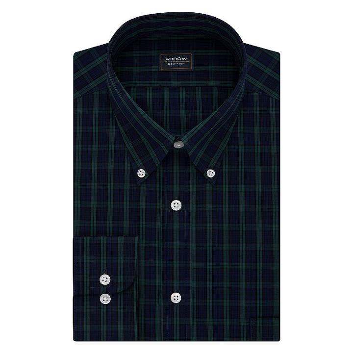 Big & Tall Arrow Classic-fit Wrinkle-free Poplin Dress Shirt, Men's, Size: 17 37/38, Ovrfl Oth