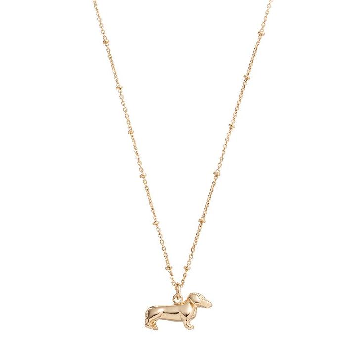 Lc Lauren Conrad Dachshund Pendant Necklace, Women's, Gold