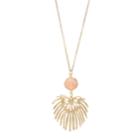 Lc Lauren Conrad Palm Leaf Necklace, Women's, Pink