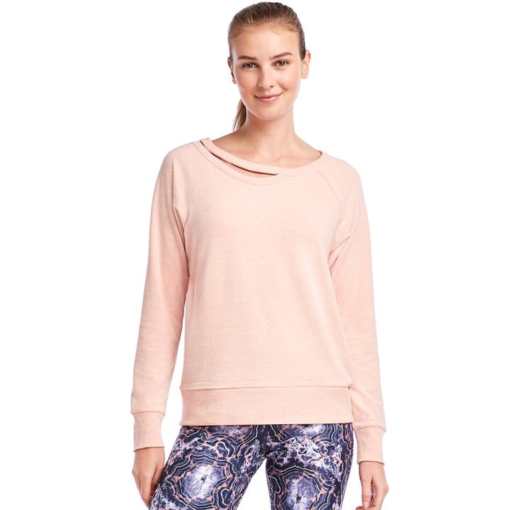 Women's Jockey Sport Lean In Cutout Sweatshirt, Size: Xl, Med Red