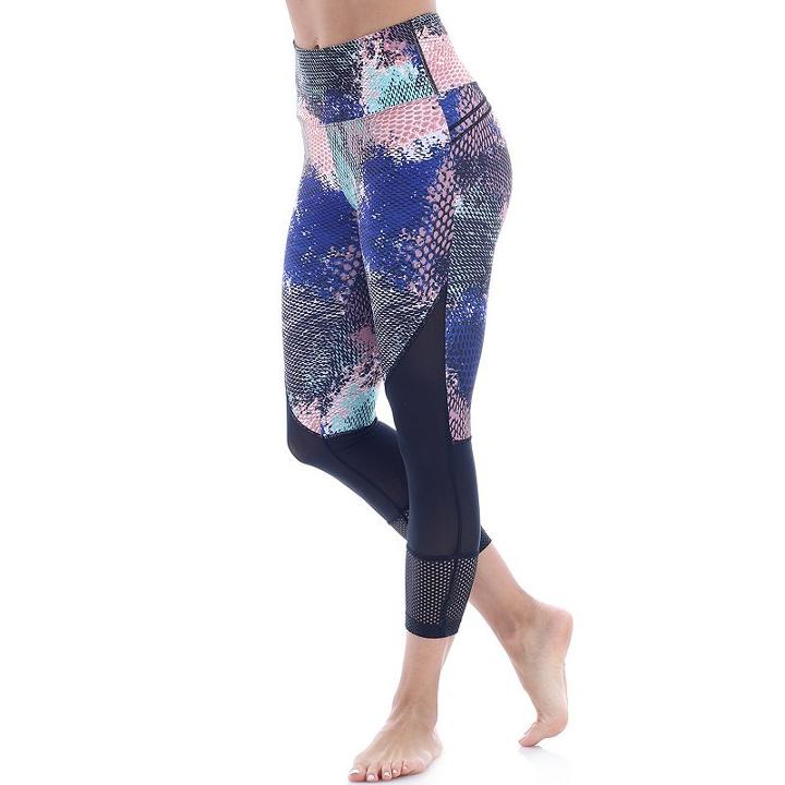 Women's Balance Collection Ava Electric High-waisted Capri Leggings, Size: Small, Black