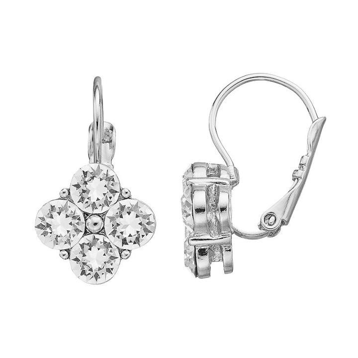 Dana Buchman Quatrefoil Drop Earrings, Women's, White