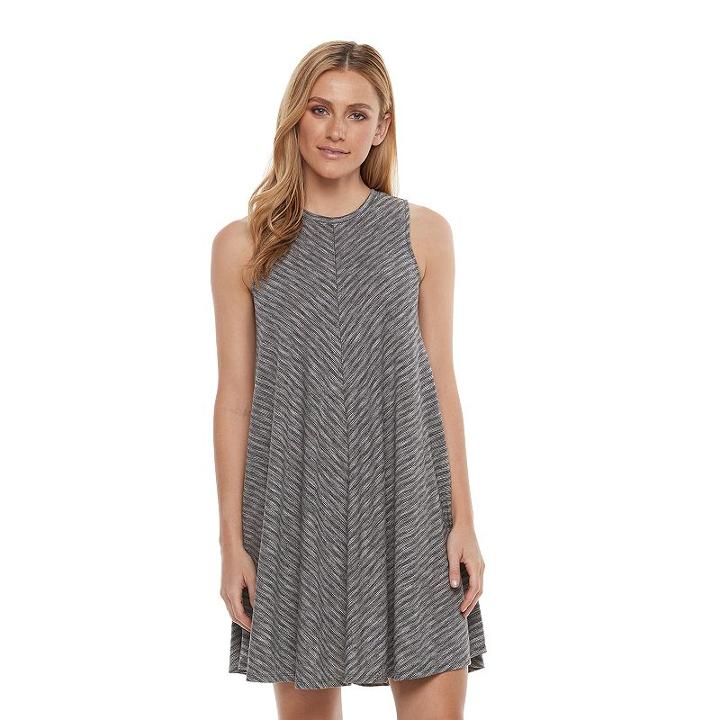 Women's Sonoma Goods For Life&trade; Mitered Swing Dress, Size: Large, Black