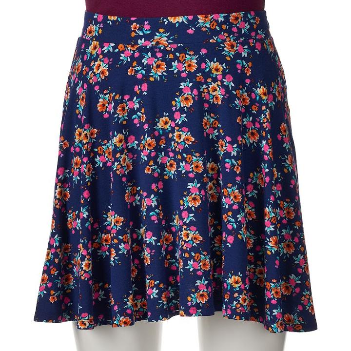 Juniors' So&reg; Skater Skirt, Girl's, Size: Large, Blue
