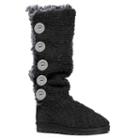 Muk Luks Malena Crochet Women's Tall Boots, Girl's, Size: 7, Black