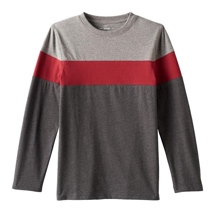 Boys 8-20 Urban Pipeline&reg; Colorblock Tee, Size: Xl, Med Red