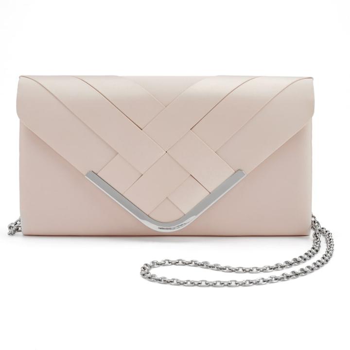 Lenore By La Regale Crisscross Envelope Clutch, Women's, Beige