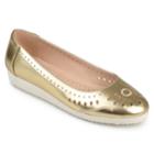 Journee Collection Cindra Women's Ballet Flats, Size: Medium (8), Gold