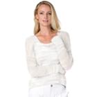 Women's Soybu Gigi Strappy Back Yoga Sweater, Size: Xl, White