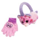 Girls 4-16 Ty Beanie Boos Glamour Faux-fur Earmuffs & Gloves Set, Girl's, Purple
