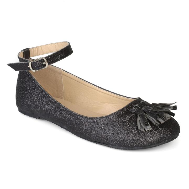 Journee Collection Bardot Girls' Dress Shoes, Size: 12, Black