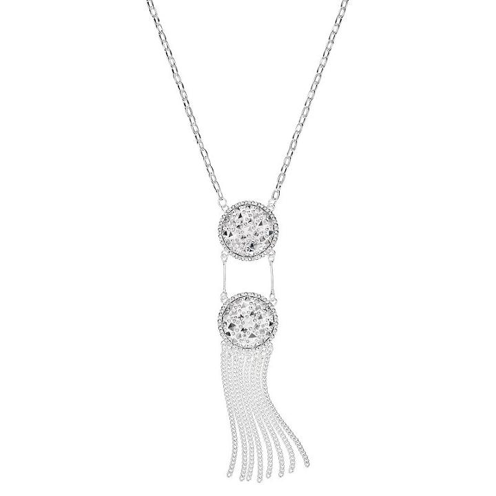 Jennifer Lopez Double Round Fringe Necklace, Women's, Silver