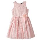 Girls Plus Size Lilt Flower Accent Lace Overlay Dress, Size: 20 1/2, Light Pink