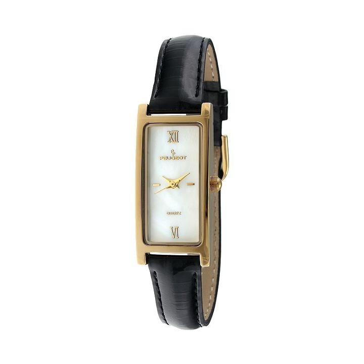 Peugeot Women's Leather Watch - 3017bk, Black