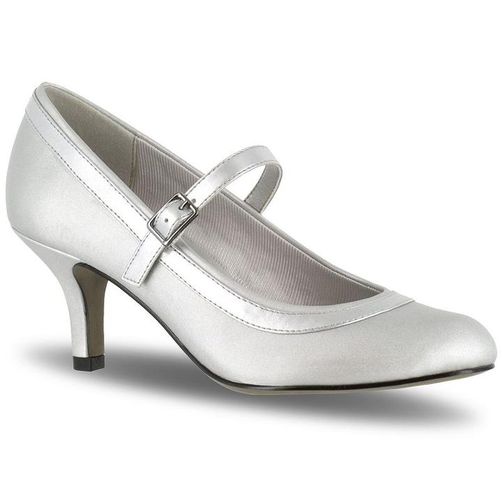 Easy Street Cecelia Women's Mary Jane High Heels, Size: 7 N, Silver