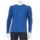 Men's Heat Holders Microfleece Base Layer Performance Crewneck Tee, Size: Xl, Brt Blue