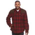 Men's Coleman Classic-fit Flannel Sherpa-lined Shirt Jacket, Size: Large, Black