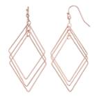 Lc Lauren Conrad Geometric Nickel Free Drop Earrings, Women's, Light Red