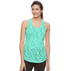 Women's Tek Gear&reg; Burnout Racerback Tank, Size: Xl, Turquoise/blue (turq/aqua)