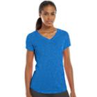 Women's Tek Gear&reg; Burnout Yoga Tee, Size: Large, Med Blue