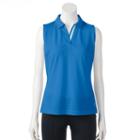Women's Fila Sport&reg; Contrast Sleeveless Golf Polo, Size: Large, Blue