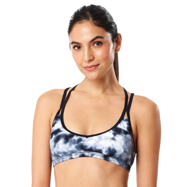 Women's Speedo Keyhole Strappy Bikini Top, Size: Medium, Silver