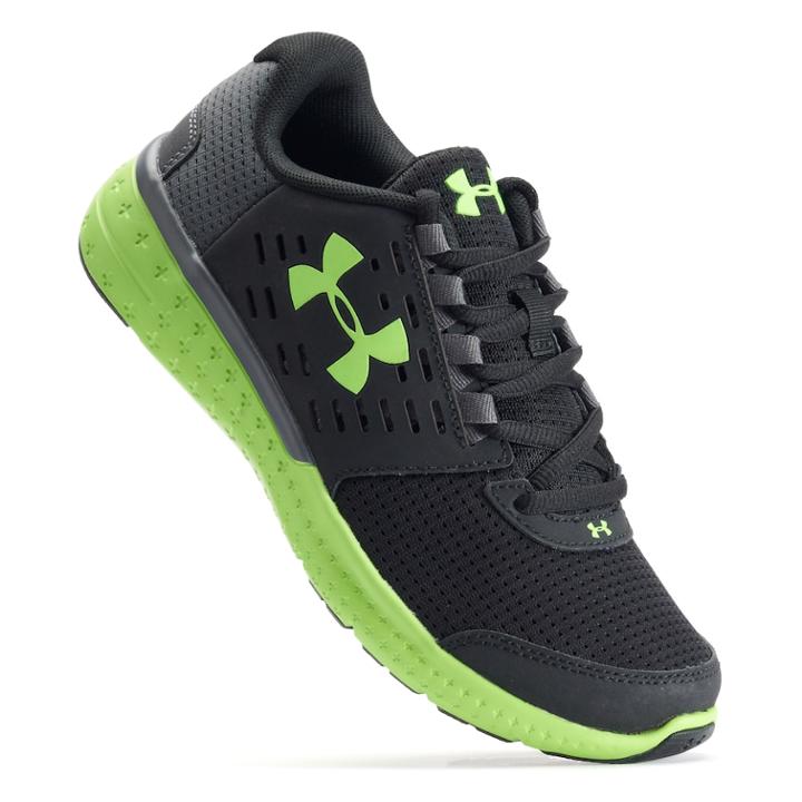 Under Armour Micro G Motion Grade School Boys' Running Shoes, Size: 6, Black