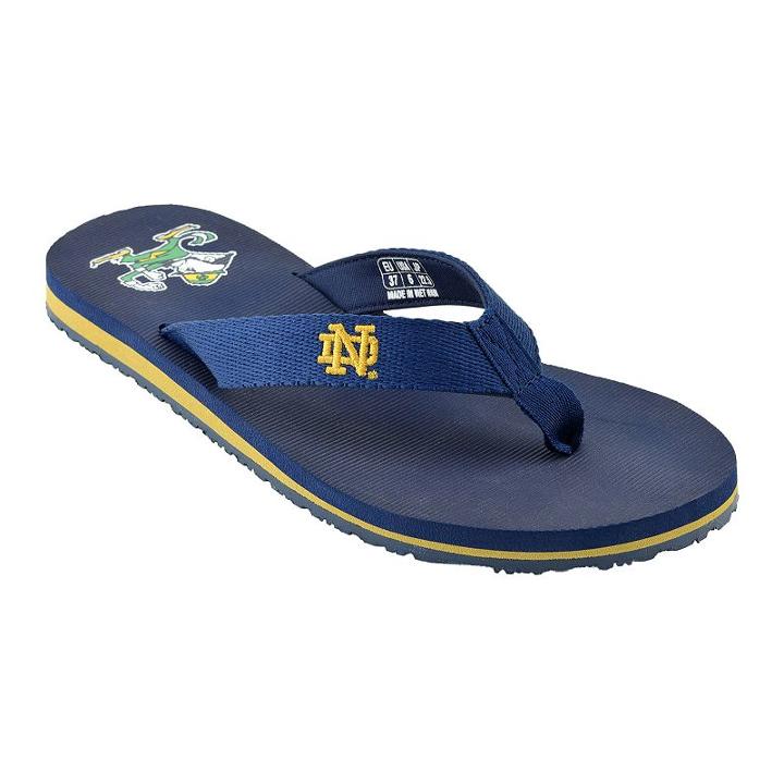 Women's Notre Dame Fighting Irish Flip-flops, Size: 10, Blue (navy)