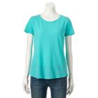 Women's Sonoma Goods For Life&trade; Essential Crewneck Tee, Size: Xs, Turquoise/blue (turq/aqua)