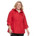 Plus Size D.e.t.a.i.l.s Roll-tab Packable Anorak Jacket, Women's, Size: 2xl, Orange