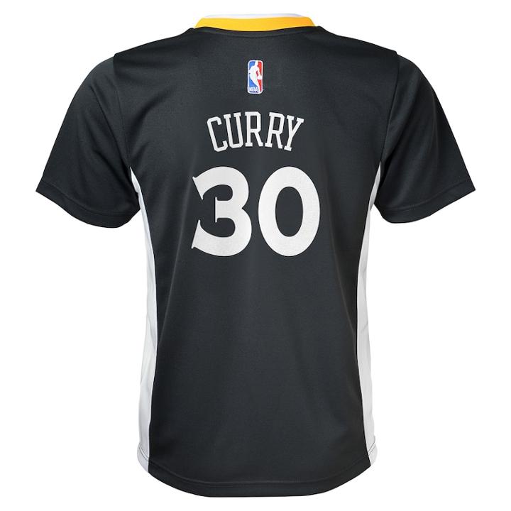 Boys 8-20 Golden State Warriors Stephen Curry Replica Alternate Jersey, Size: M 10-12, Black