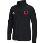Men's Adidas Miami Hurricanes Sideline Basic Pullover, Size: Small, Black