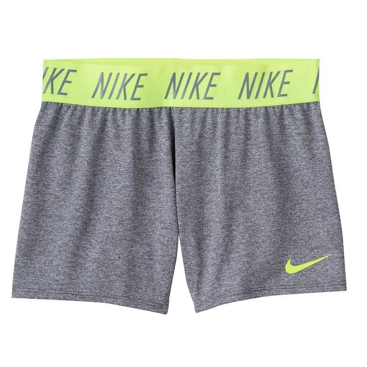 Girls 7-16 Nike Exposed Waistband Shorts, Size: Medium, Grey Other
