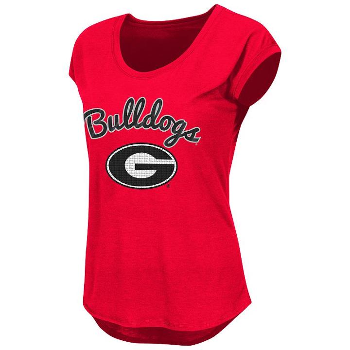 Juniors' Georgia Bulldogs Equinox Tee, Women's, Size: Small, Red