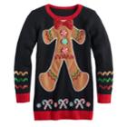 Girls 7-16 & Plus Size It's Our Time Embellished Ugly Christmas Tunic Sweater, Size: L Plus, Black Gingerbread Man