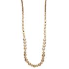 Long Simulated Pearl Beaded Necklace, Women's, Lt Beige